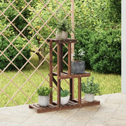 Portafiori-Supporto per Piante-Rastrelliera per Fiori 81x25x75,5 cm in Legno Massello di Abete 598205
