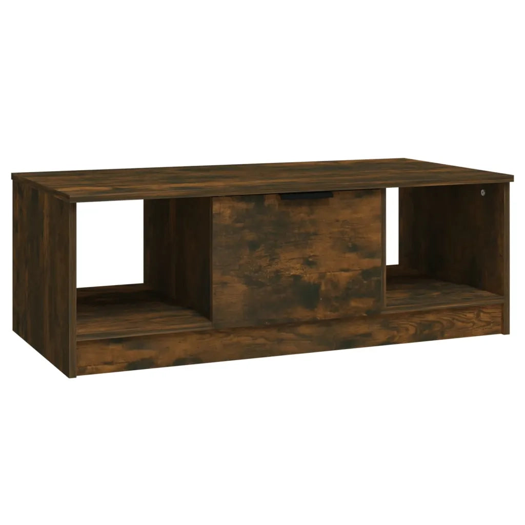 Tavolino da Salotto Rovere Fumo 102x50x36 cm Legno Multistrato 817078