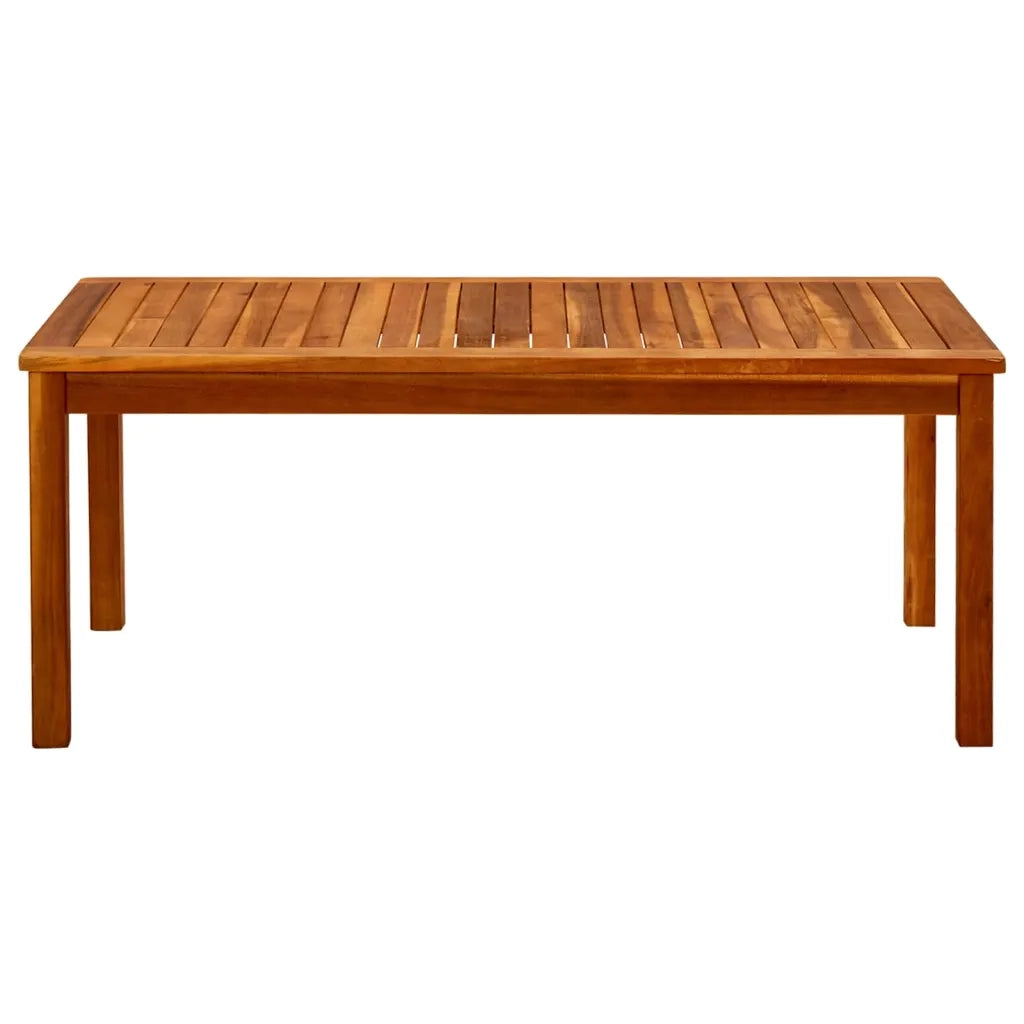 Tavolino da Giardino-Tavolo da Esterno-Tavolino da Patio 110x60x45 cm in Legno Massello di Acacia