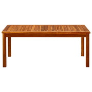 Tavolino da Giardino-Tavolo da Esterno-Tavolino da Patio 110x60x45 cm in Legno Massello di Acacia