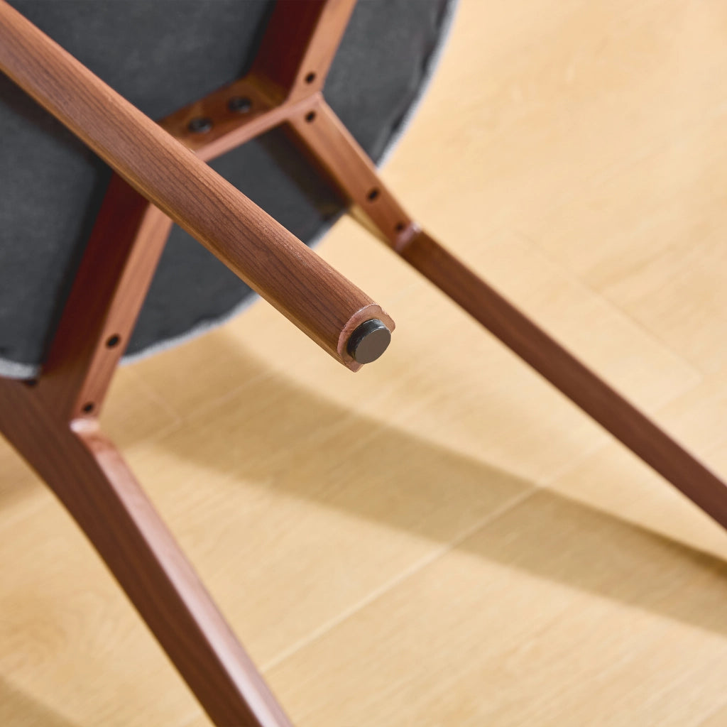 Sedie da pranzo moderne, 2 pezzi in lino nero con struttura in metallo e seduta confortevole
