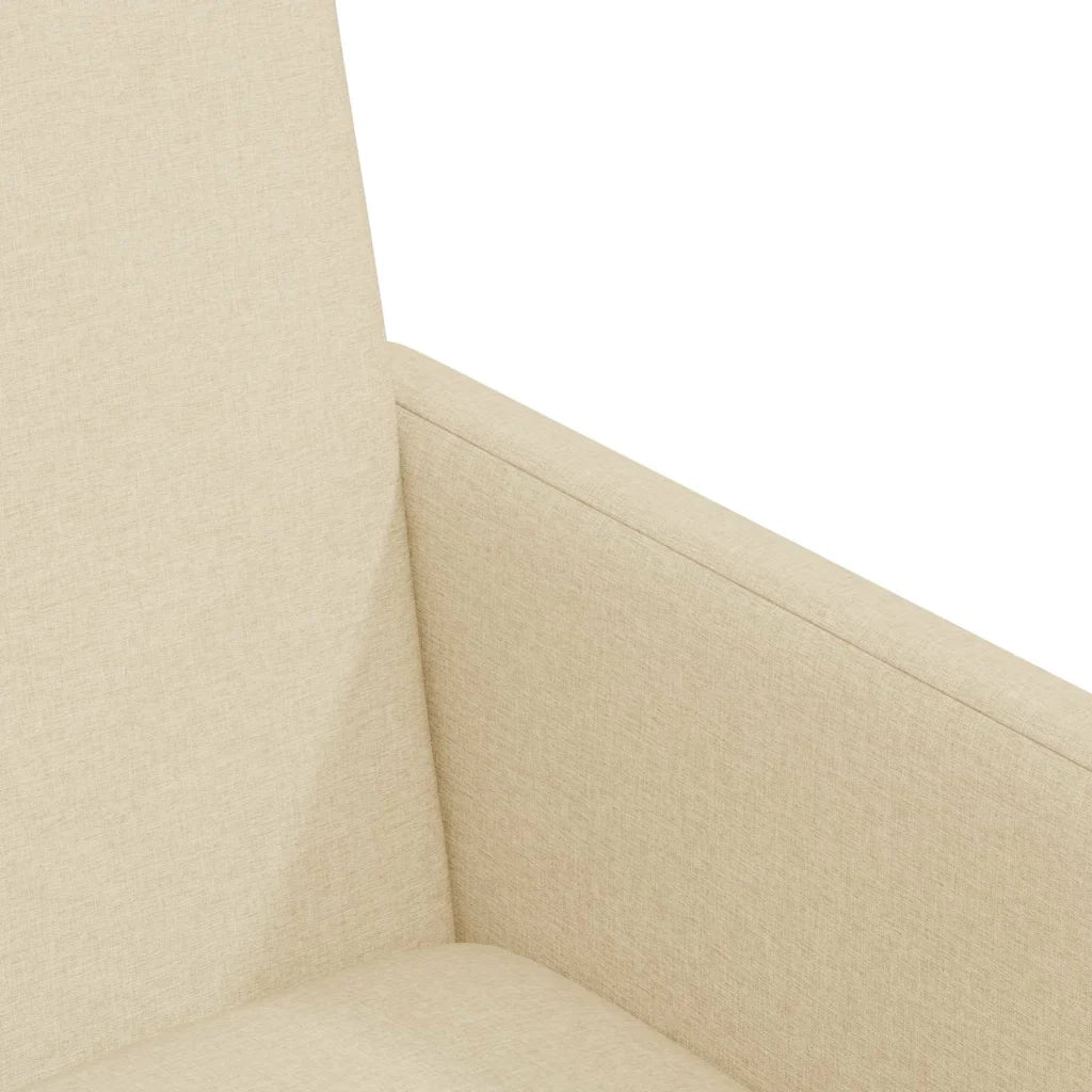 Sedie da Pranzo con Ruote 2 pcs Crema 57 x 66 x 94 cm Tessuto