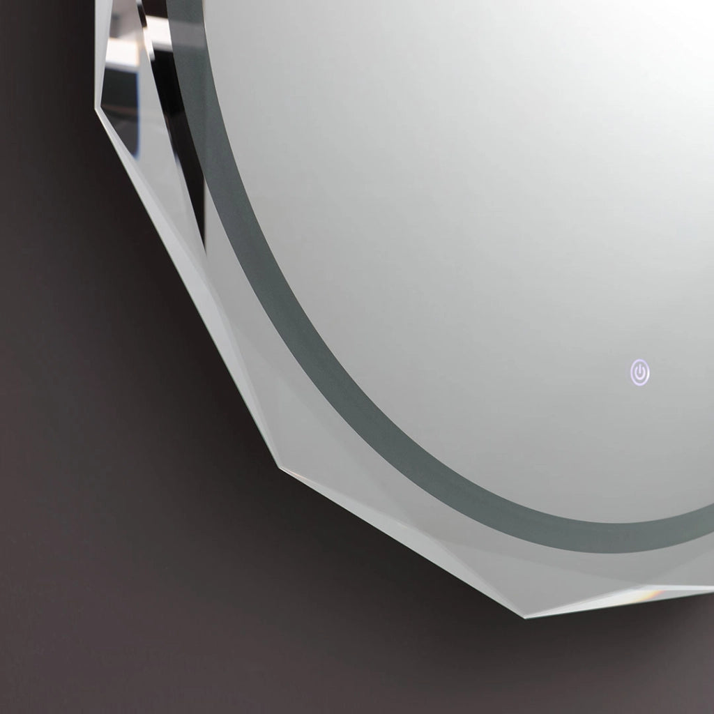 Specchio rotondo sfaccettato 75cm