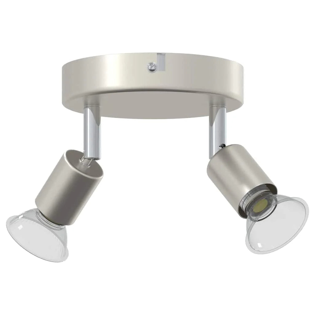 Faretto da soffitto moderno orientabile per interni 12 x 12 x 8 cm in acciaio nichel spazzolato 02_0058314