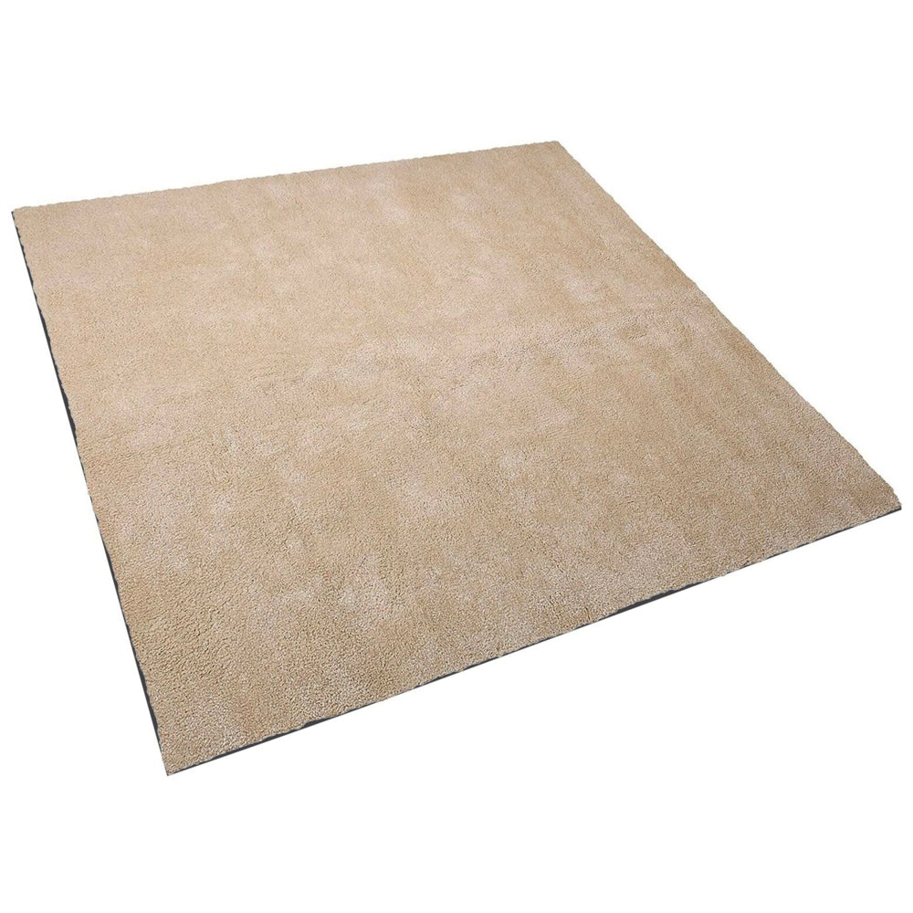 Tappeto Shaggy Beige 200 x 200 cm Moderno tappeto quadrato trapuntato a Pelo Lungo