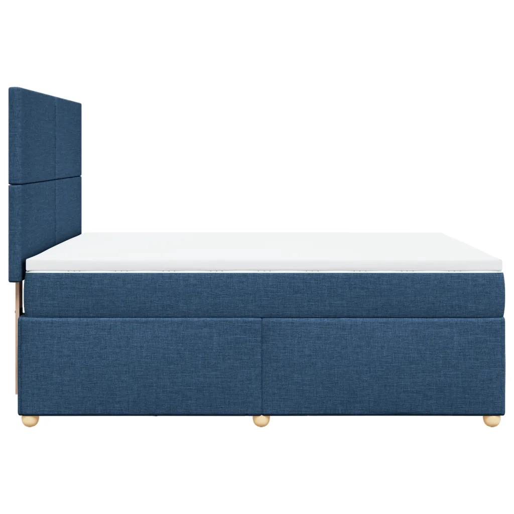 Giroletto a Molle con Materasso Blu 140x200 cm in Tessuto
