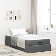 vidaXL Struttura del letto Grigio scuro 100 x 200 cm Tessuto