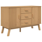 Credenza | Madia | Buffet da pranzo | Armadio da pranzo OLDEN Marrone 114x43x73,5 cm in Legno Massello di Pino