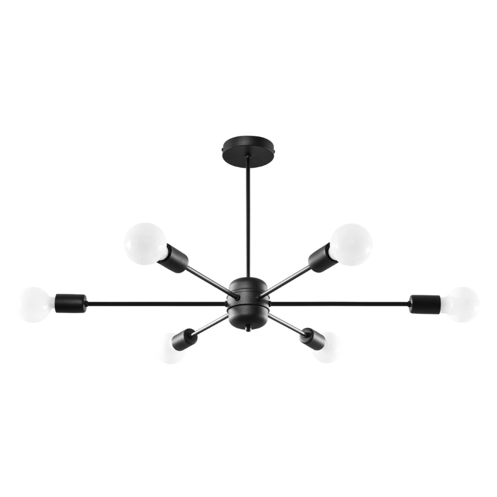 Lampadario LANGO 6 nero