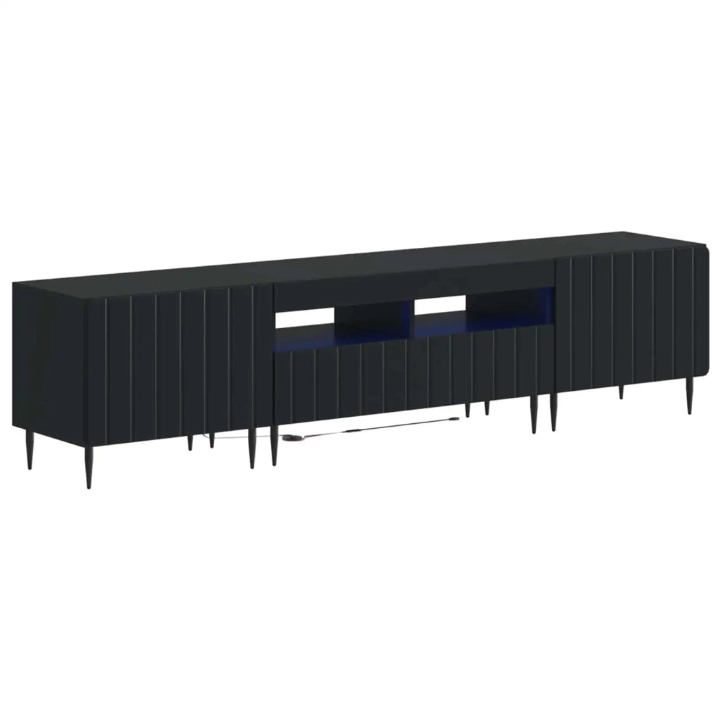 Mobile TV LED a 5 pezzi Nero Legno ingegnerizzato 3416514