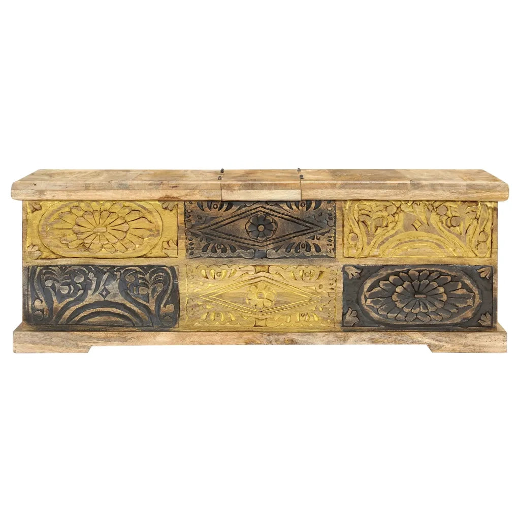 Tavolino da CaffÃ¨ 100x50x35 cm in Legno Massello di Mango cod mxl 21772
