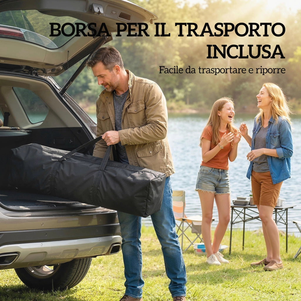 Gazebo Pieghevole 2x2 m ¨C zephmum ¨C Grigio Chiaro
