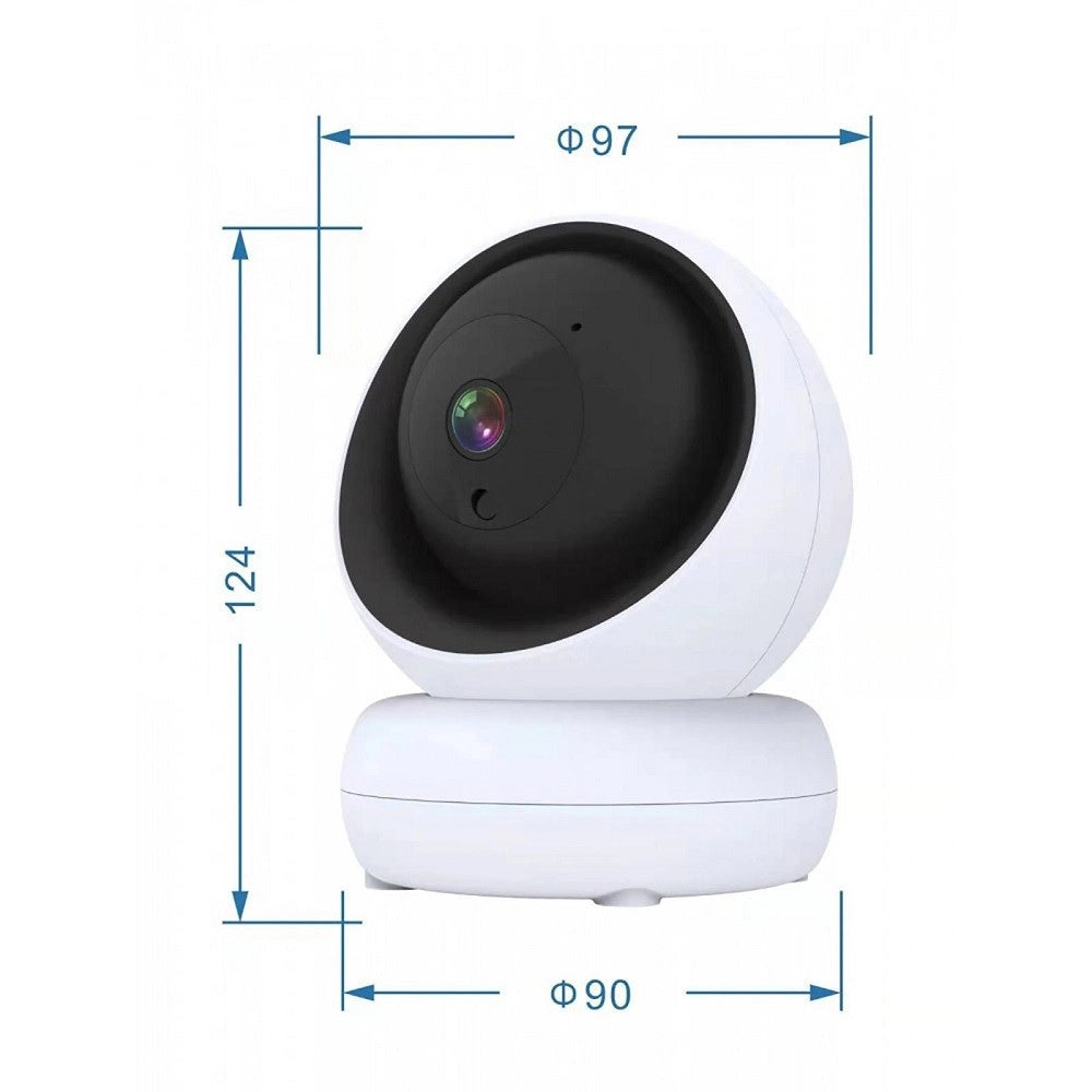 Trade Shop - Telecamera Smart Ip Cam Wifi Lente 3.6mm Sensore Movimento Notturna Alexa Google -