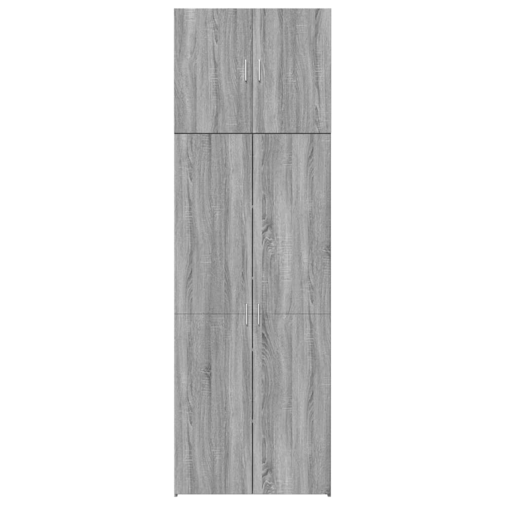 Credenza cassettiera mobile contenitore organizer cucina soggiorno soggiorno alto Sonoma 80 x 42,5 x 249 cm derivati ​​del legno grigio 02_0035637