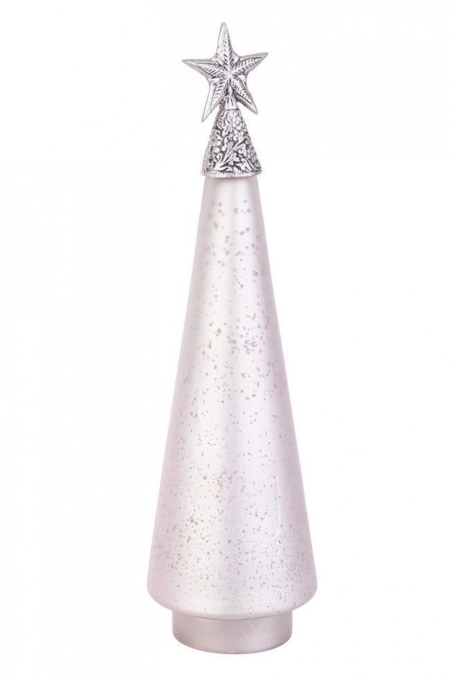 Pino vetro Glow rosa opaco con stella H44