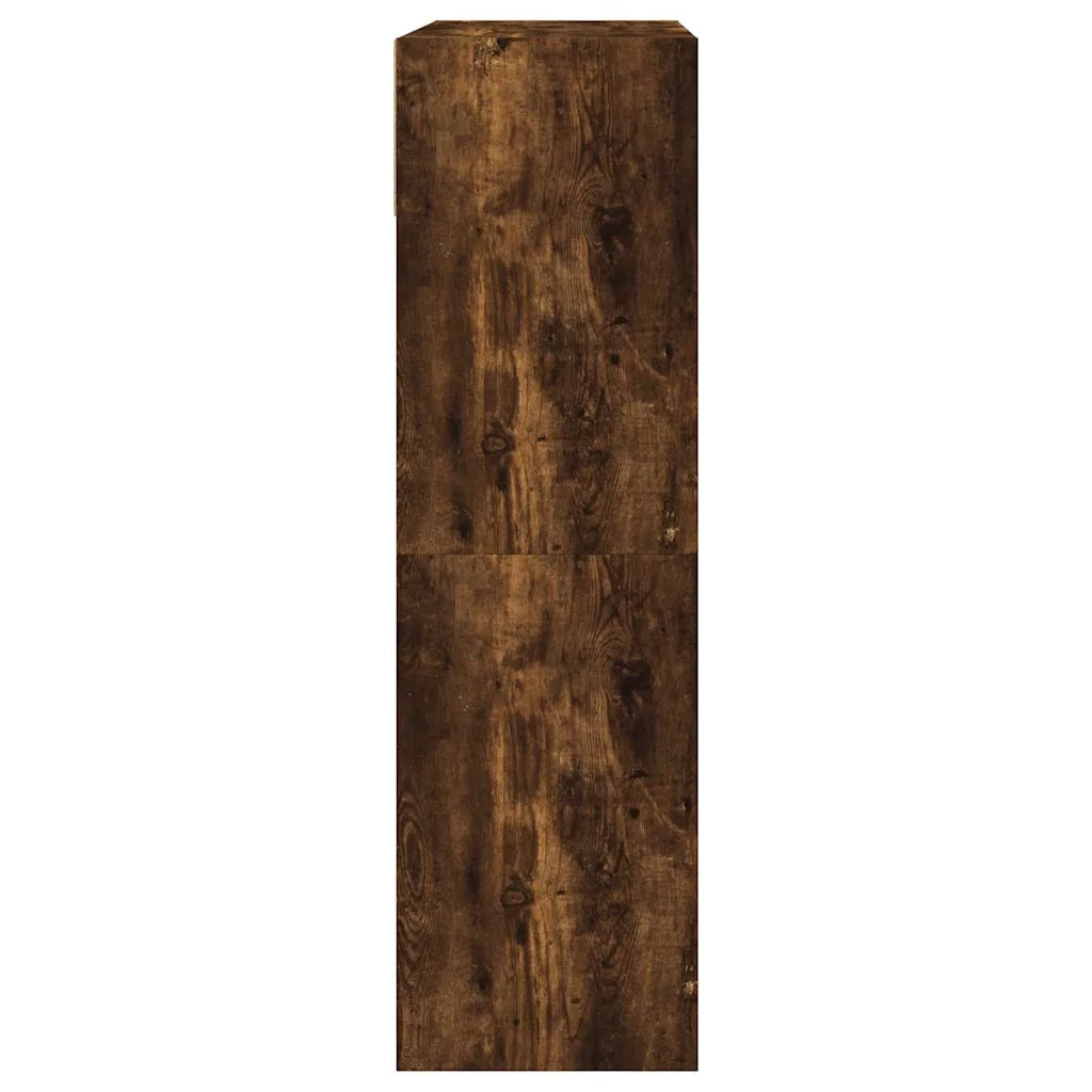 Scarpiera | Mobile per scarpe con 2 Cassetti Ribaltabili Rovere Fumo 80x34x116 cm