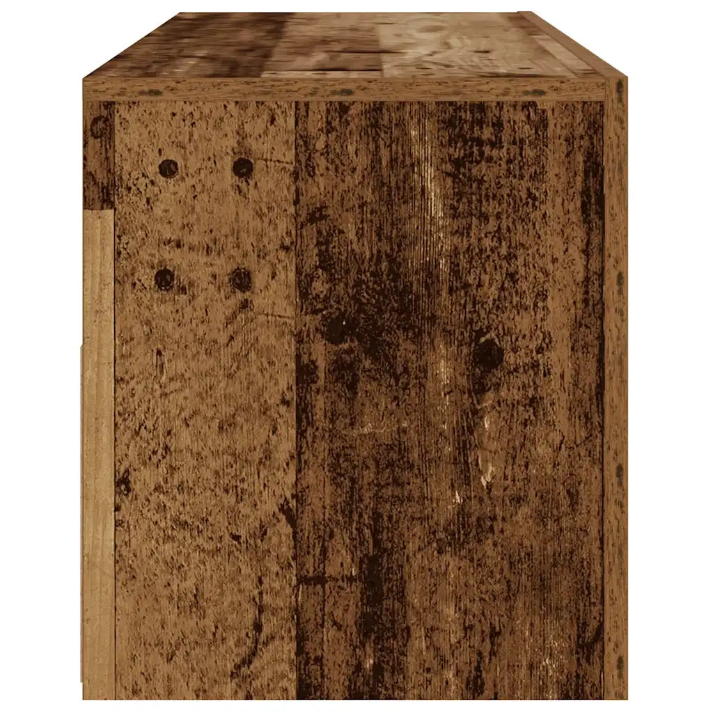 Comodini 2 pz con Luci LED Legno Antico 60x35x40 cm 3329161