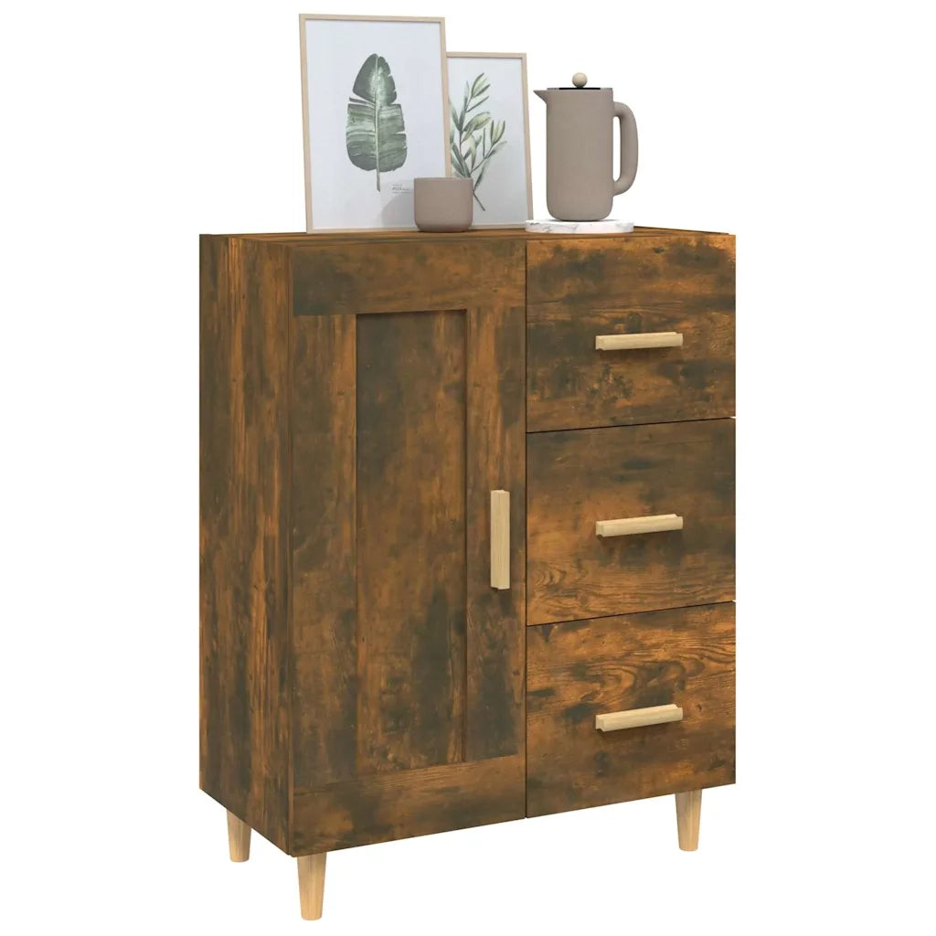 Credenza Rovere Fumo 69,5x34x90 cm in Legno Multistrato 817369