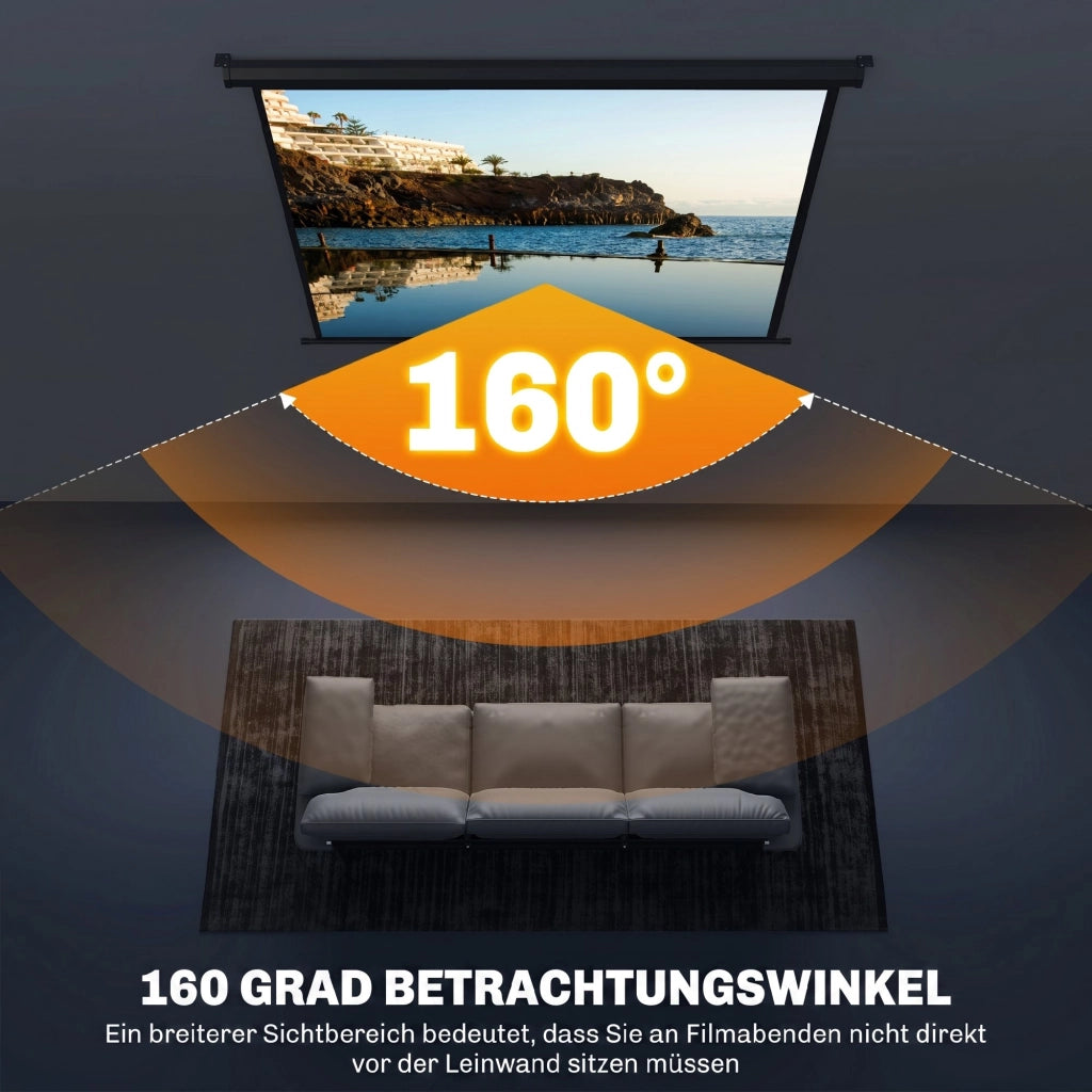 Schermo per proiettore 171x128 cm ¨C Xylo ¨C 84' formato 4:3 HD 4K telo bianco