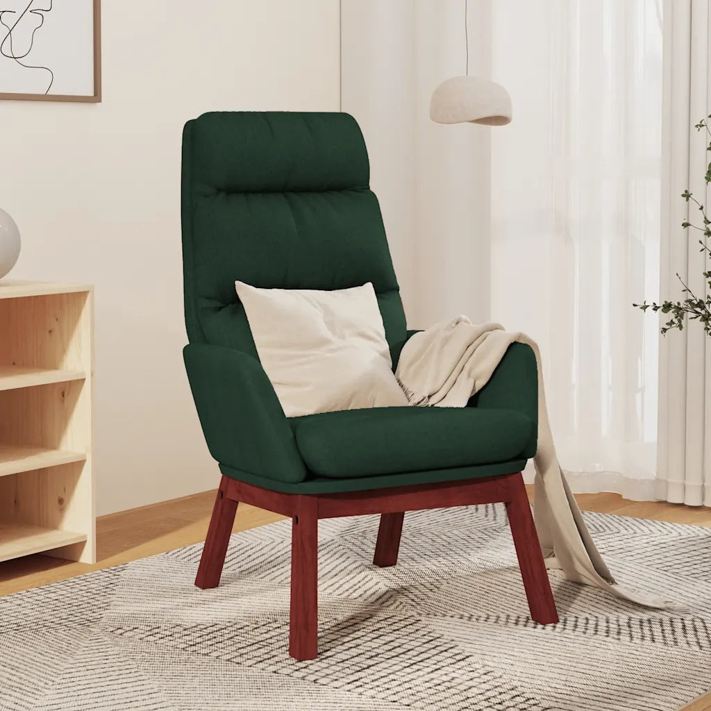 Sedia Relax Verde Scuro in Tessuto 341164