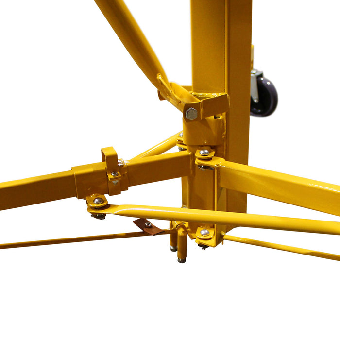 Sollevatore pannelli cartongesso max 68kg, altezza 188-487cm, Carrello Alzapannelli Alzalastre