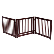 Cancello per cani pieghevole 3 pezzi Cancelletto di sicurezza per animali domestici 206x61x1,8cm
