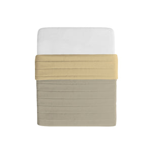 Trapuntino Double Face Singolo 100gr Tinta Unita in Microfibra Tortora/Panna