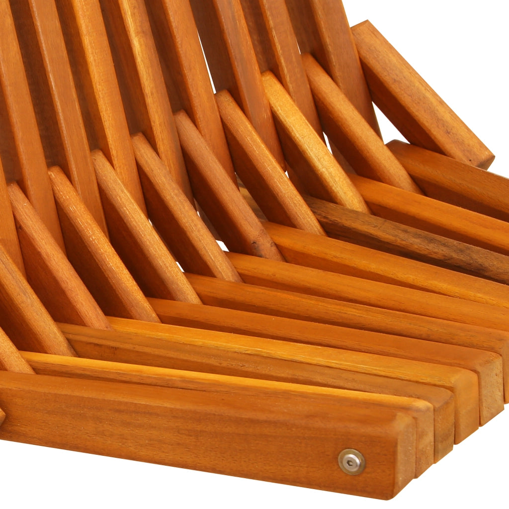 Sedie da Giardino Pieghevoli 2 pcs in Legno di Acacia