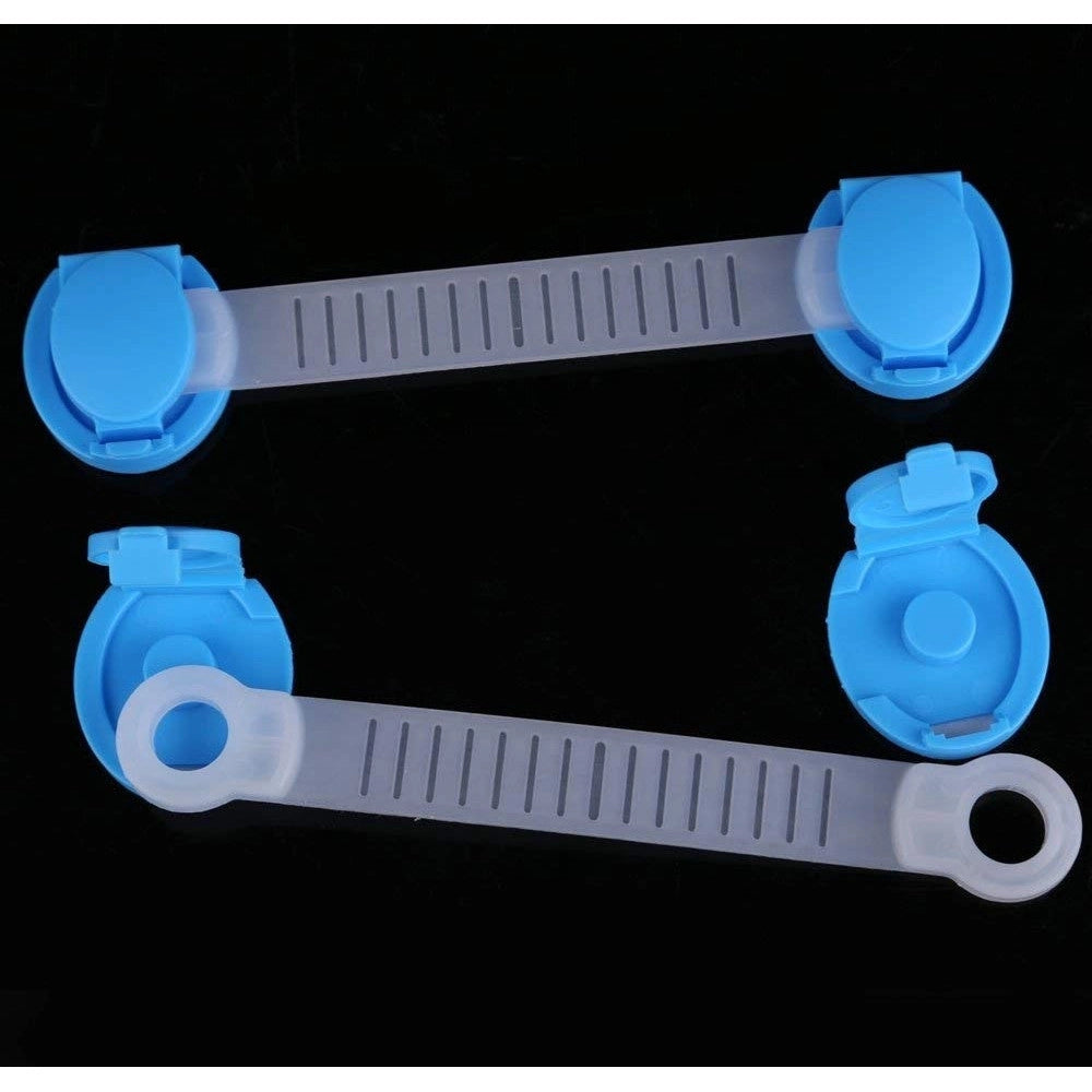 Trade Shop - Set 5 Fascette Chiusure Per Mobili Cassetti Frigo Sicurezza Protezione Bambini -