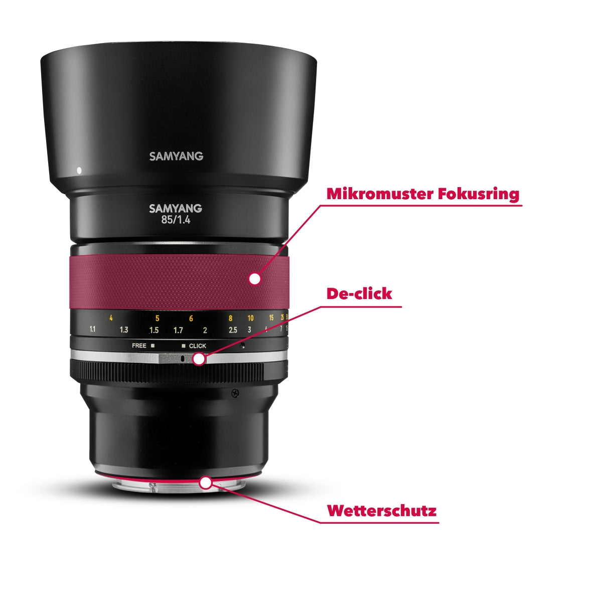 MF 85mm F1.4 MK2 MFT obiettivo per ritratti con messa a fuoco manuale e lunghezza focale fissa per attacco MFT, seconda generazione DC-GH5, DC-G91, Olympus OM-D E-M1 X