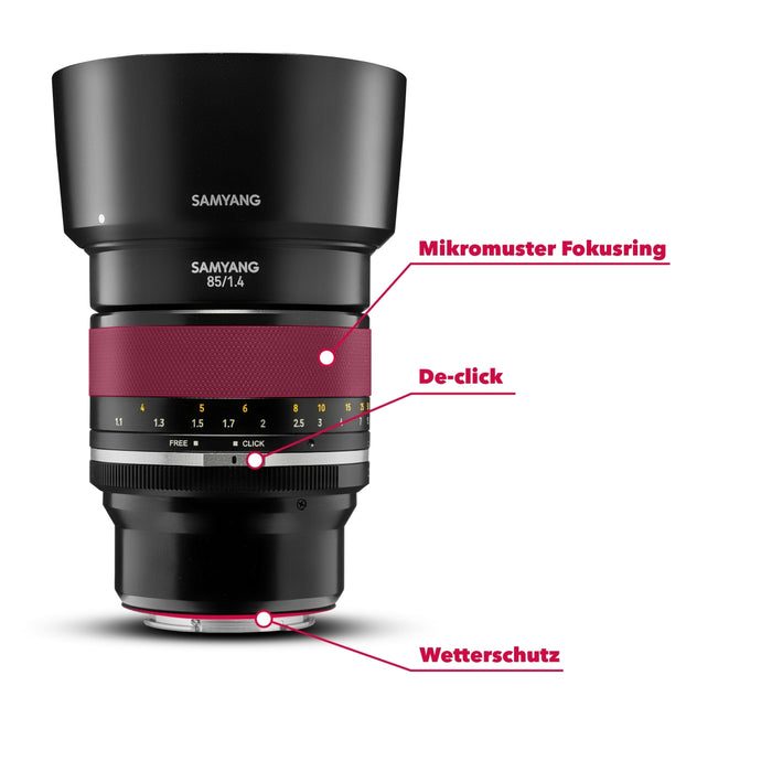 MF 85mm F1.4 MK2 MFT obiettivo per ritratti con messa a fuoco manuale e lunghezza focale fissa per attacco MFT, seconda generazione DC-GH5, DC-G91, Olympus OM-D E-M1 X