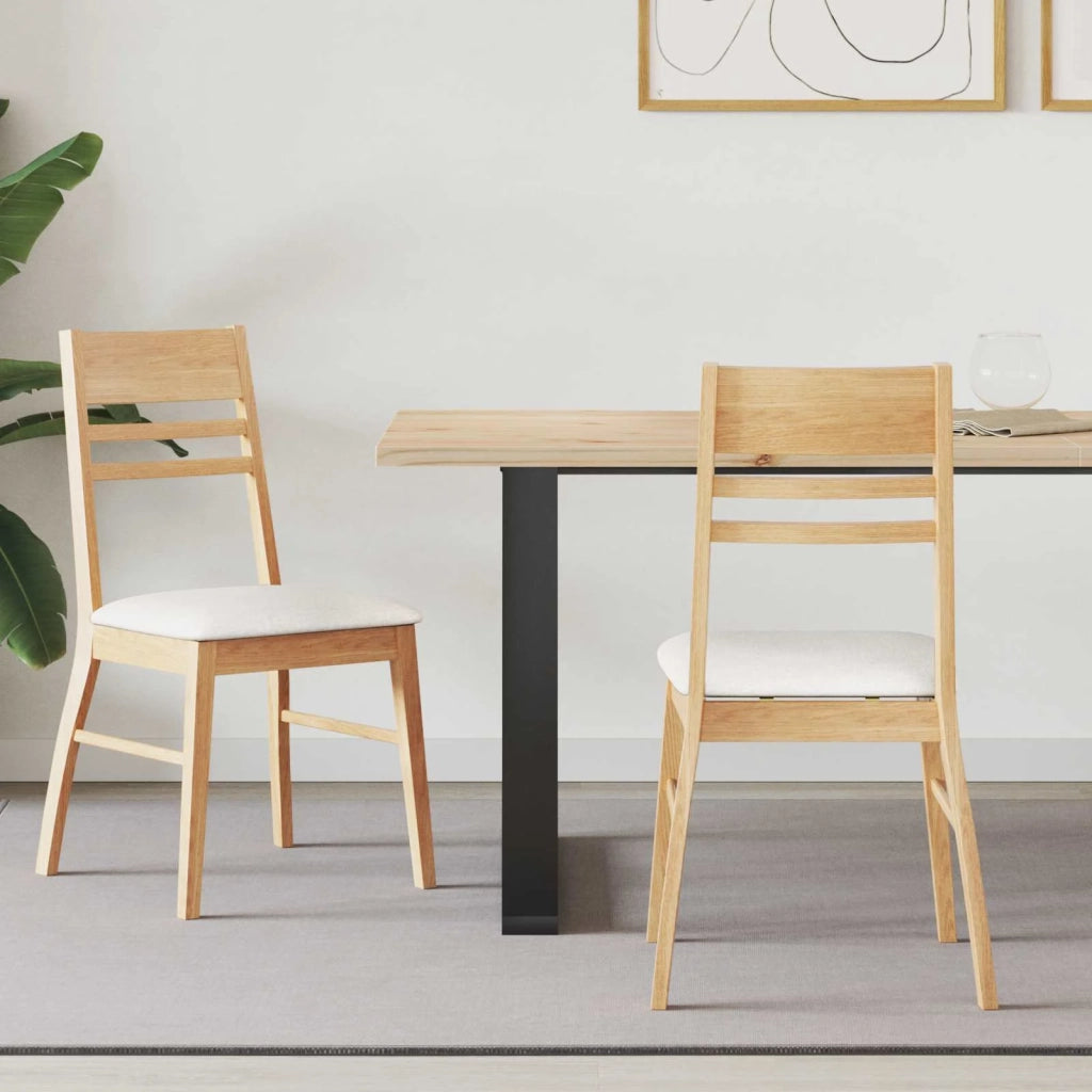 Sedie da pranzo 2 pcs Naturale 43 x 54 x 89 cm