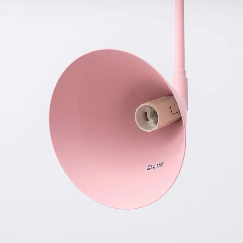 Applique NOX 2 rosa con interruttore