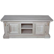 Porta tv 2 porte in legno grezzo arte povera  l.158 p.60 h.62 (401) - Mobili 2G