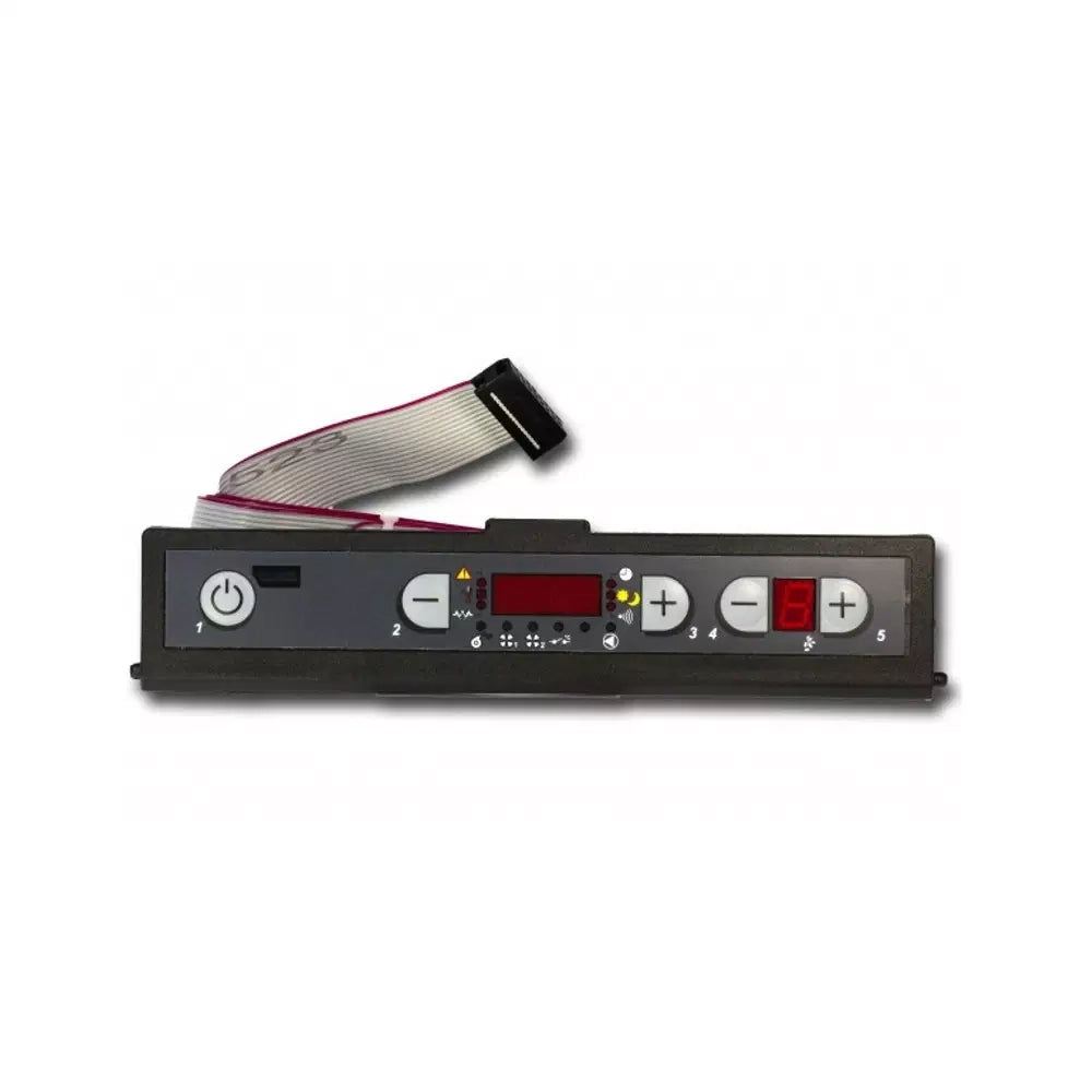 SCHEDA TASTIERA DISPLAY LED MICRONOVA PF095_A02 5 PULSANTI CONNESSIONE CAVO 16p - UNIVERSALE