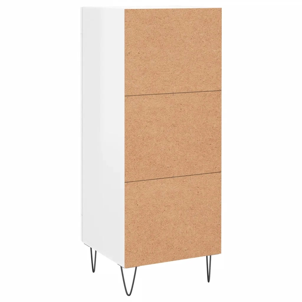 Credenza-Buffet-Armadio da cucina Bianco Lucido 34,5x34x90 cm in Legno Multistrato 689313