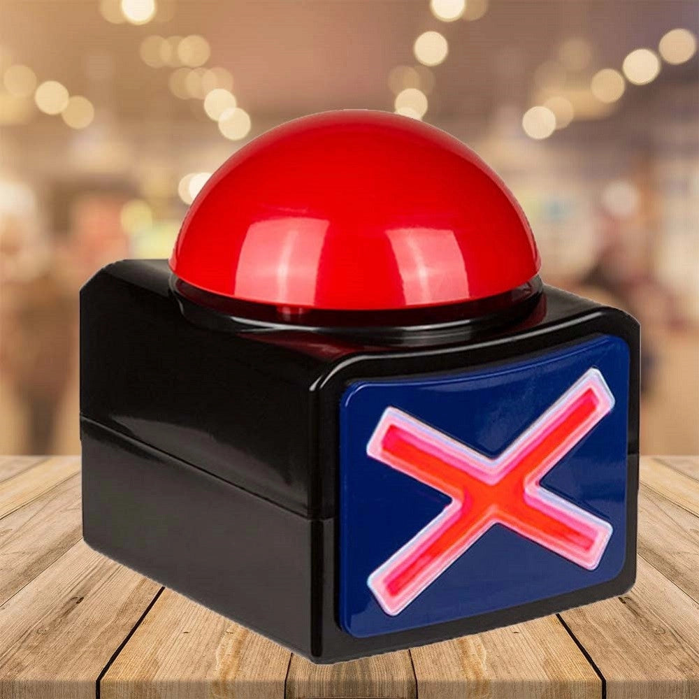 Trade Shop - Buzzer In Plastica Con Luce Led Effetti Sonori Altoparlante Quiz Show Gioco Tv -
