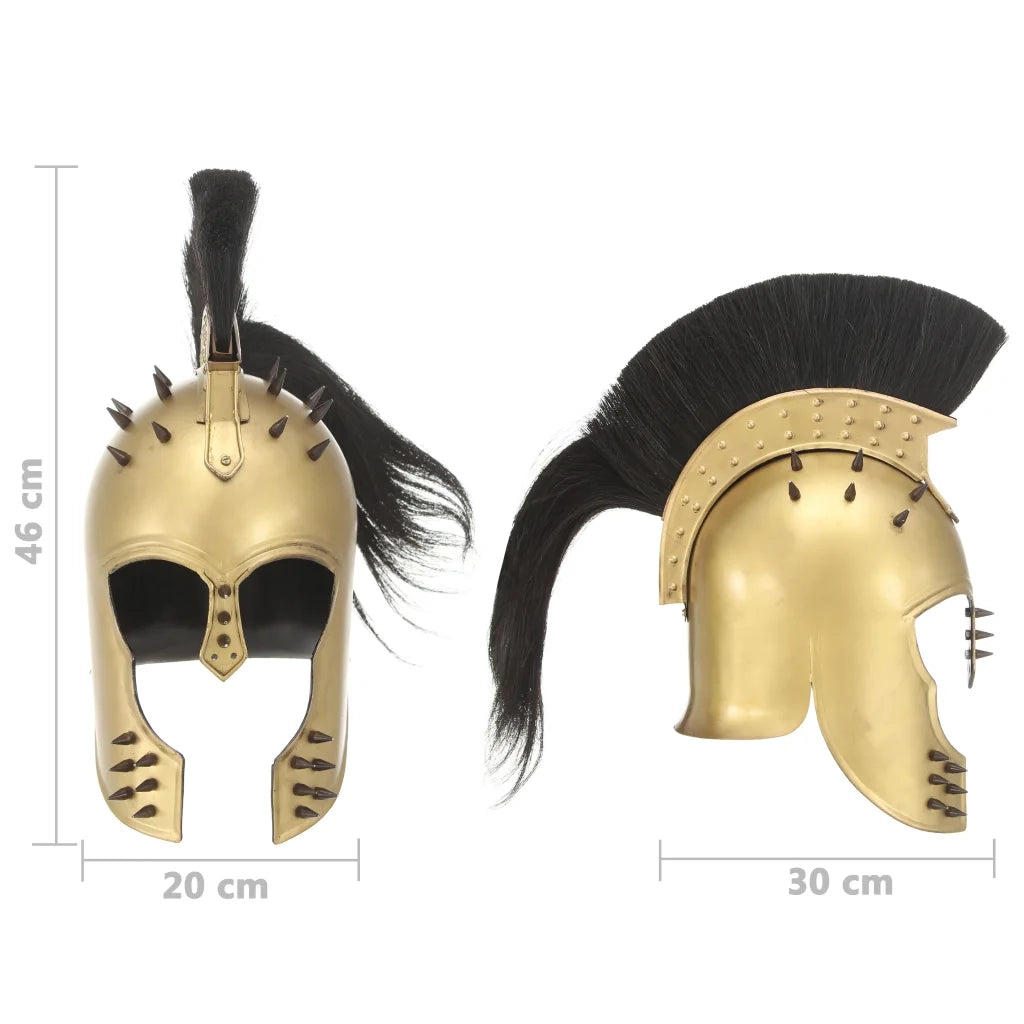 Elmo da Guerriero Greco Antico per LARP in Acciaio Ottone CFW8130603