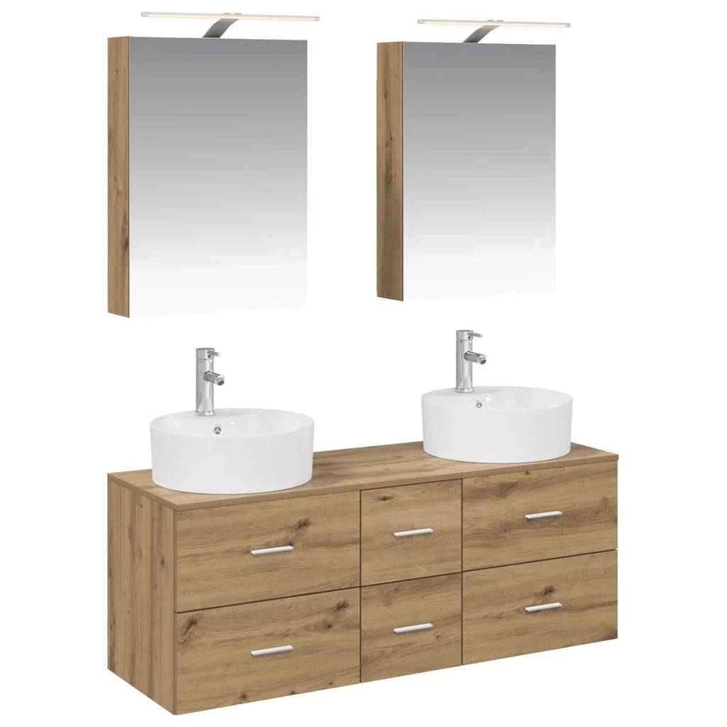 Set di mobili per il bagno 5 pcs Rovere Artigianale 3406918