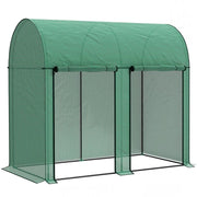 SERRA DA GIARDINO DA 2 M¦, 2 PORTE AVVOLGIBILI, COPERTURA IN PE 140G/M¦ ANTI-UV, 2X1X1.78M, VERDE