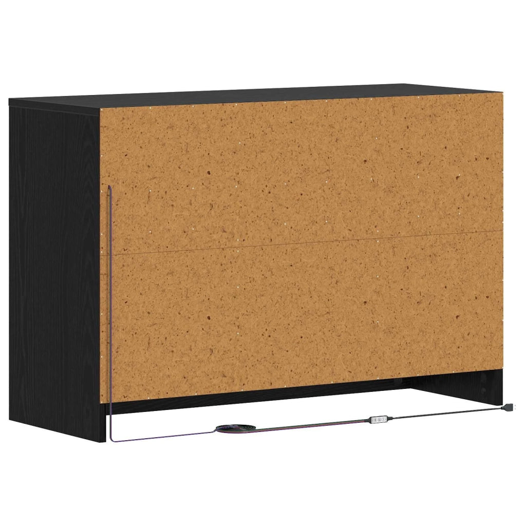 Mobile TV 91 x 34 x 61 cm Rovere Nero Legno ingegnerizzato 8010330