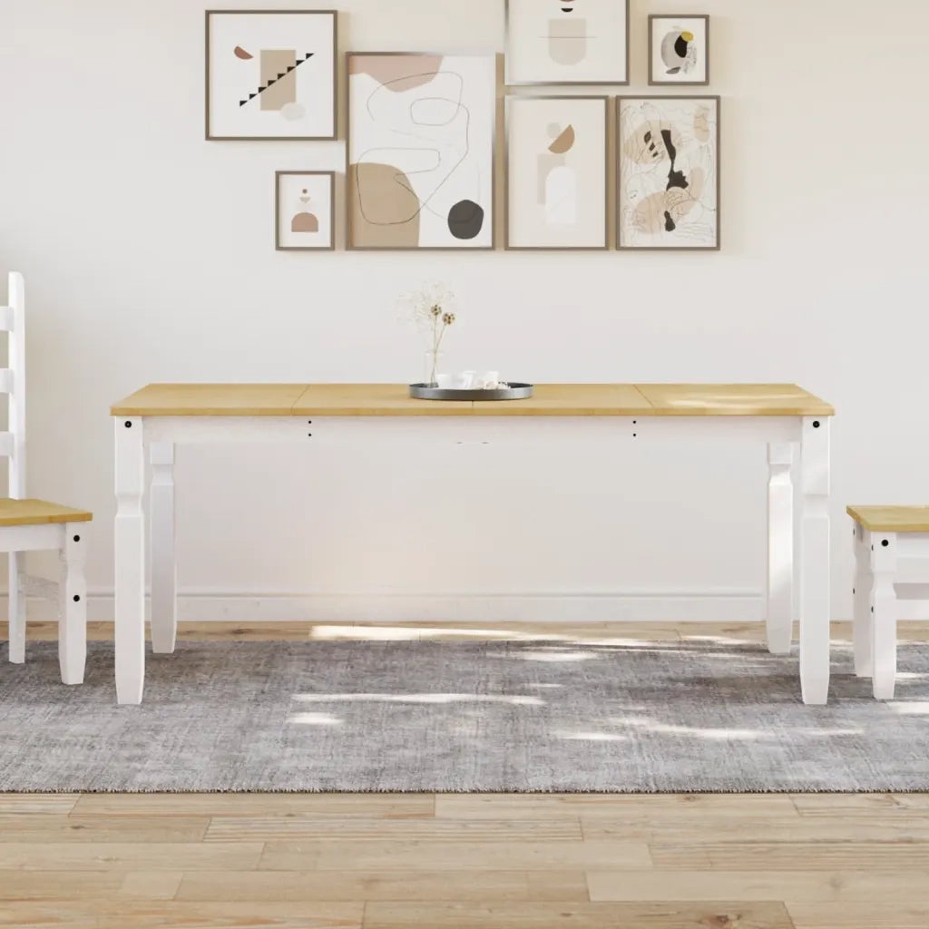 Tavolo da Pranzo Corona 180x90x75 cm in Legno Massello di Pino 4005722