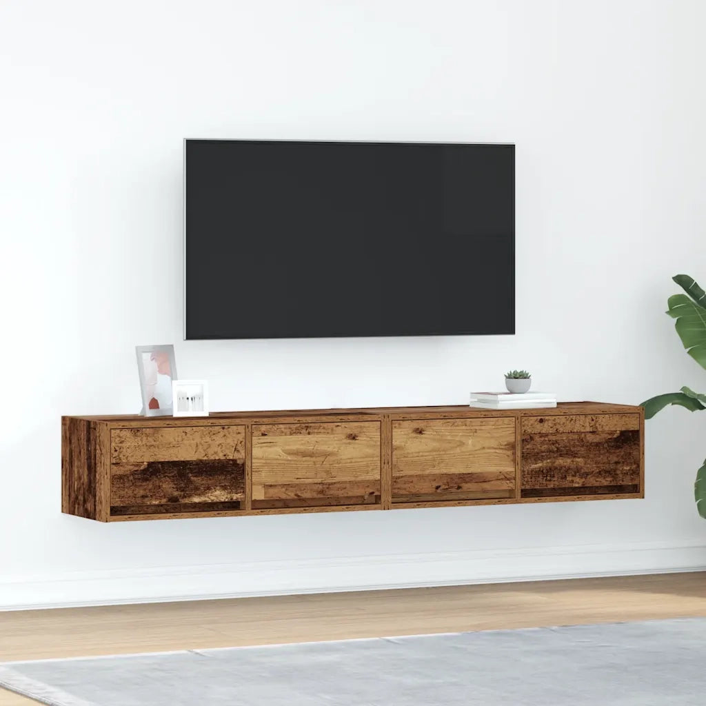 Mobili Porta TV 2 pz Legno Antico 80x31x25,5 cm in Truciolato 861523