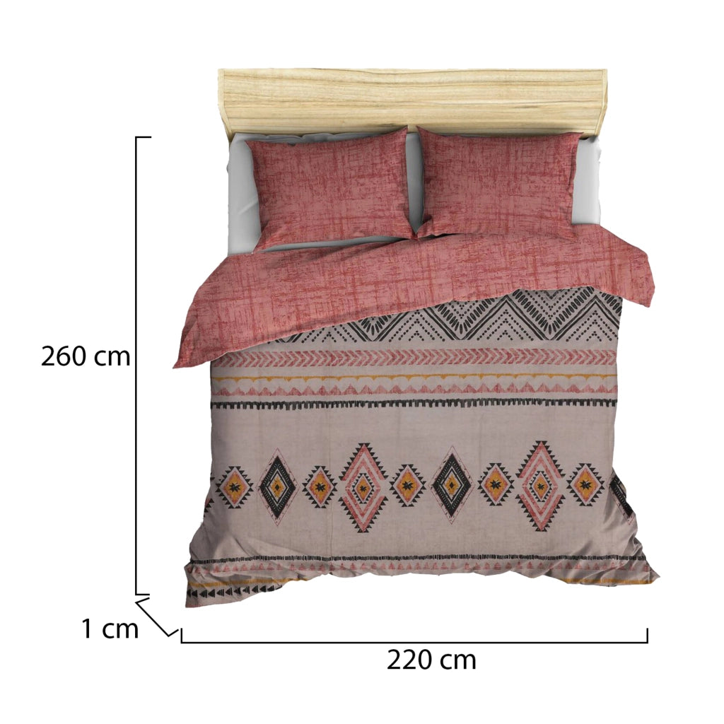 Grand River, Copripiumino Matrimoniale Federa Inclusa, 220x260 cm Multicolore