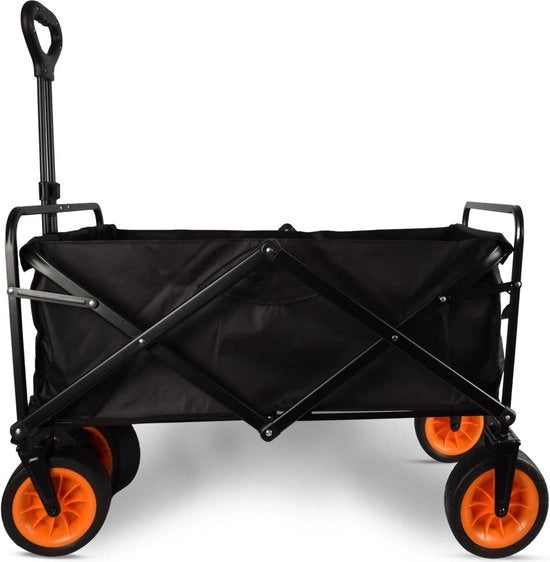 Carrello pieghevole pratica | Capacità di carico 80kg - 500L - 101 x 56 x 104 cm - Maniglia regolabile - Con leva di spinta e copertura carrello