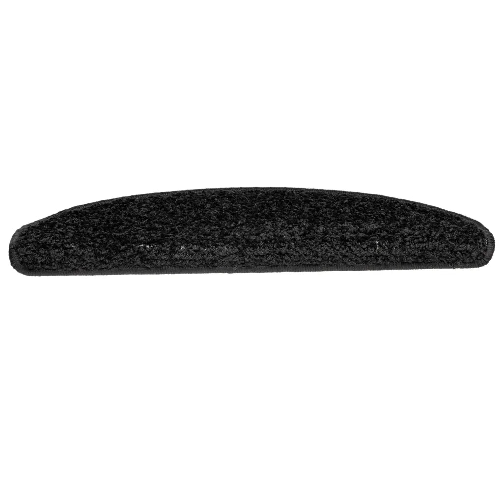 Tappetini per scale 15 pz 65x21x4 cm Nero Semicircolari Grandi 133901