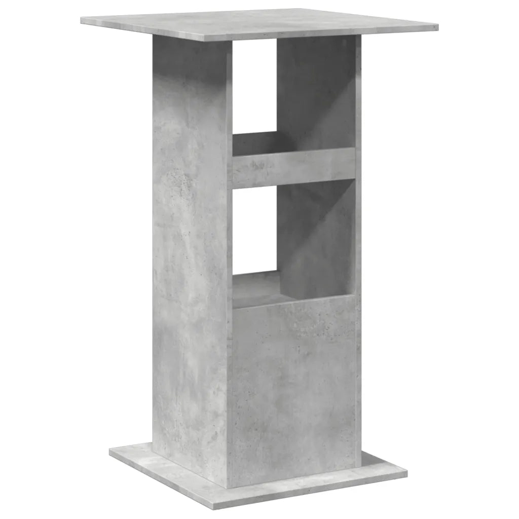 Tavolo Bar Portaoggetti Grigio Cemento 60x60x102 cm Multistrato