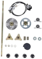 Kit di Accensione per Go Kart 740 mm - Componenti Metallici - Disco Frizione - Manubrio Frizione - Pignoni - Ruote a Cinghia - Ampia Compatibilità