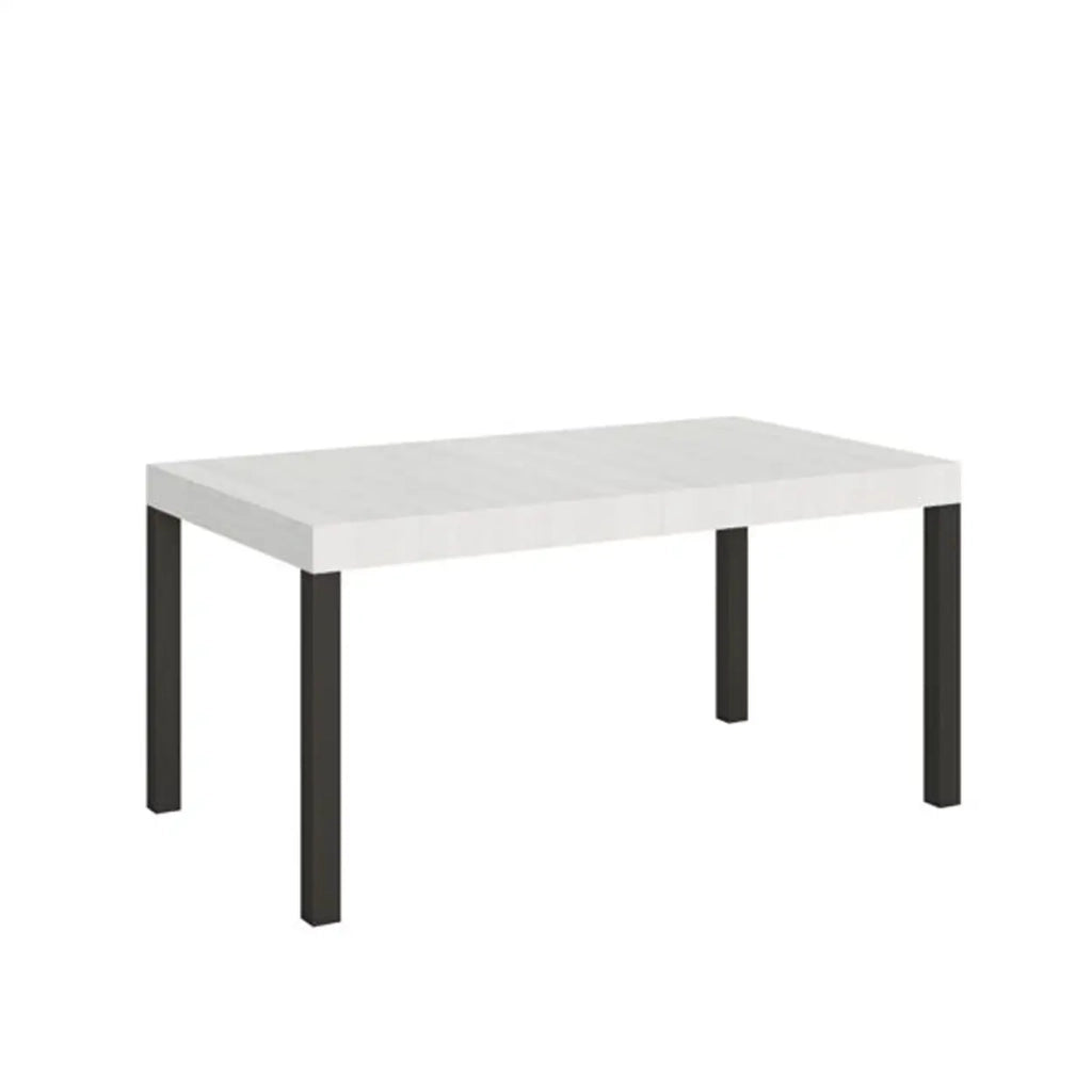 Tavolo allungabile 160/264x90 cm Everyday colore bianco frassino gambe antracite