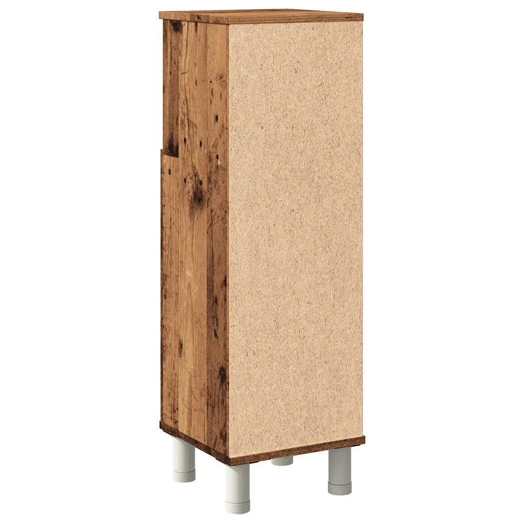 Mobile da Bagno Legno Antico 30x30x95 cm in Legno Multistrato